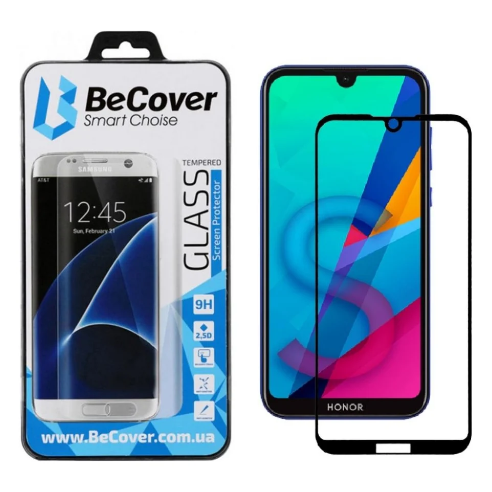 Скло захисне BeCover Honor 8S Black (704075)
