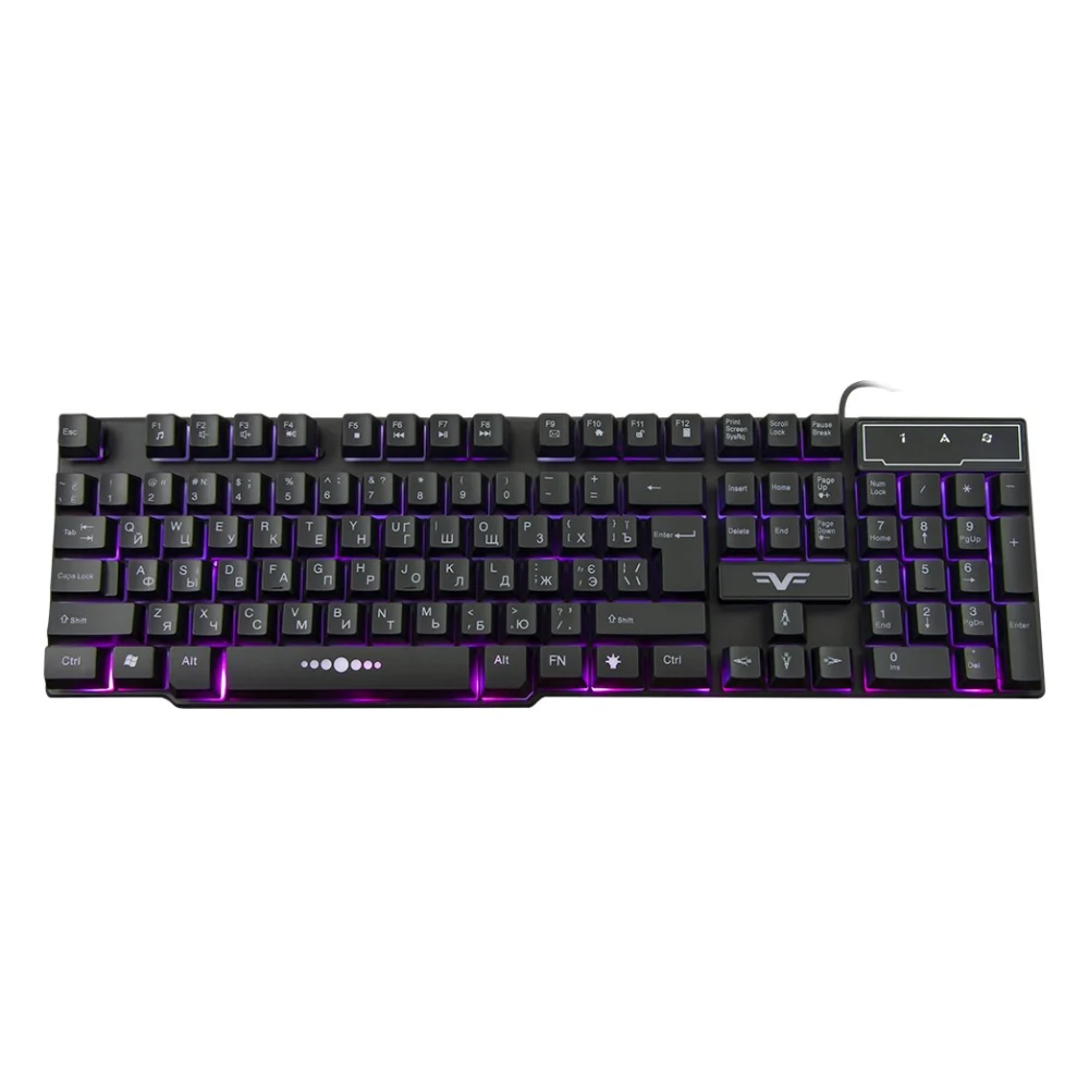 Клавіатура Frime Firefly II Black USB RUS/UKR (FLK19110)