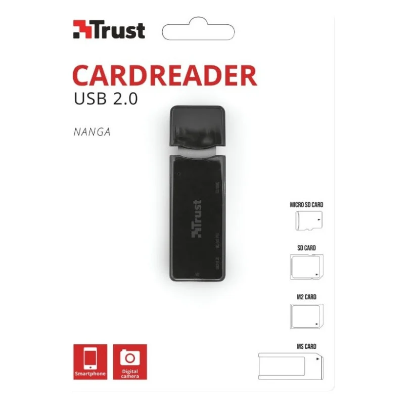 Зчитувач флеш-карт Trust Nanga USB 2.0 BLACK (21934) — фото 3