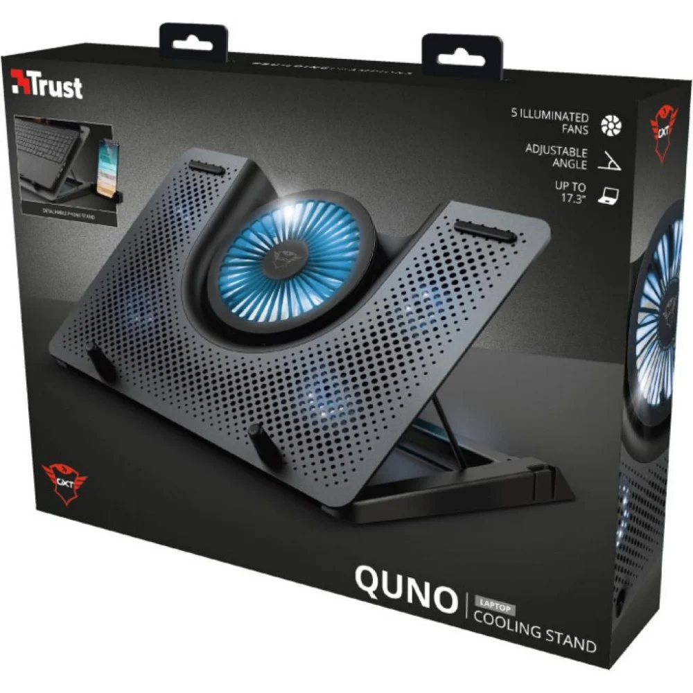Підставка до ноутбука Trust GXT 1125 Quno (17.3") Blue LED Black (23581_TRUST) — фото 5