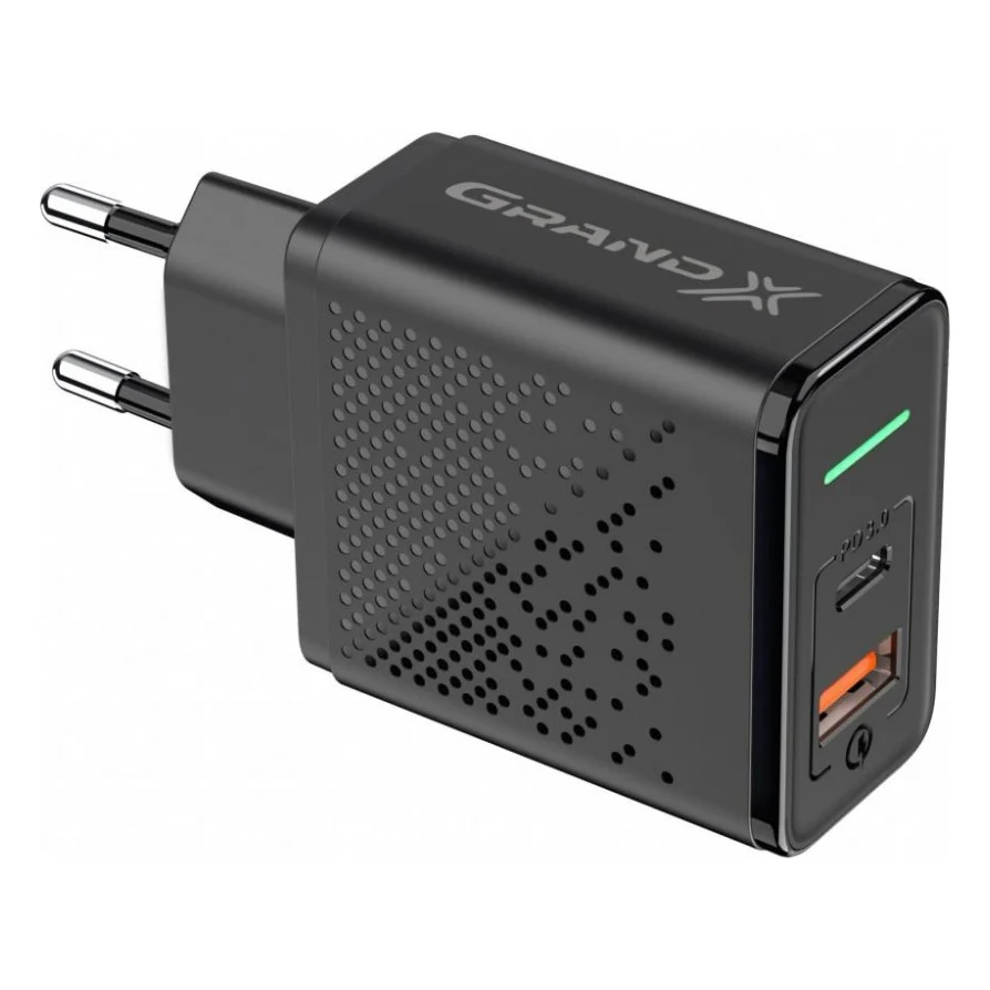 Зарядний пристрій Grand-X Fast Сharge 6-в-1 PD 3.0, QС3.0, AFC,SCP,FCP,VOOC 1USB+1Type (CH-880) — фото 2