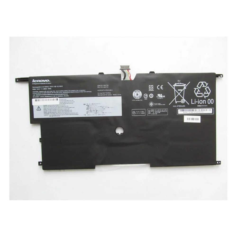Акумулятор до ноутбука Lenovo ThinkPad X1 Carbon (2nd Gen) 45N1700, 2990mAh (45Wh), 4cell, (A47457)