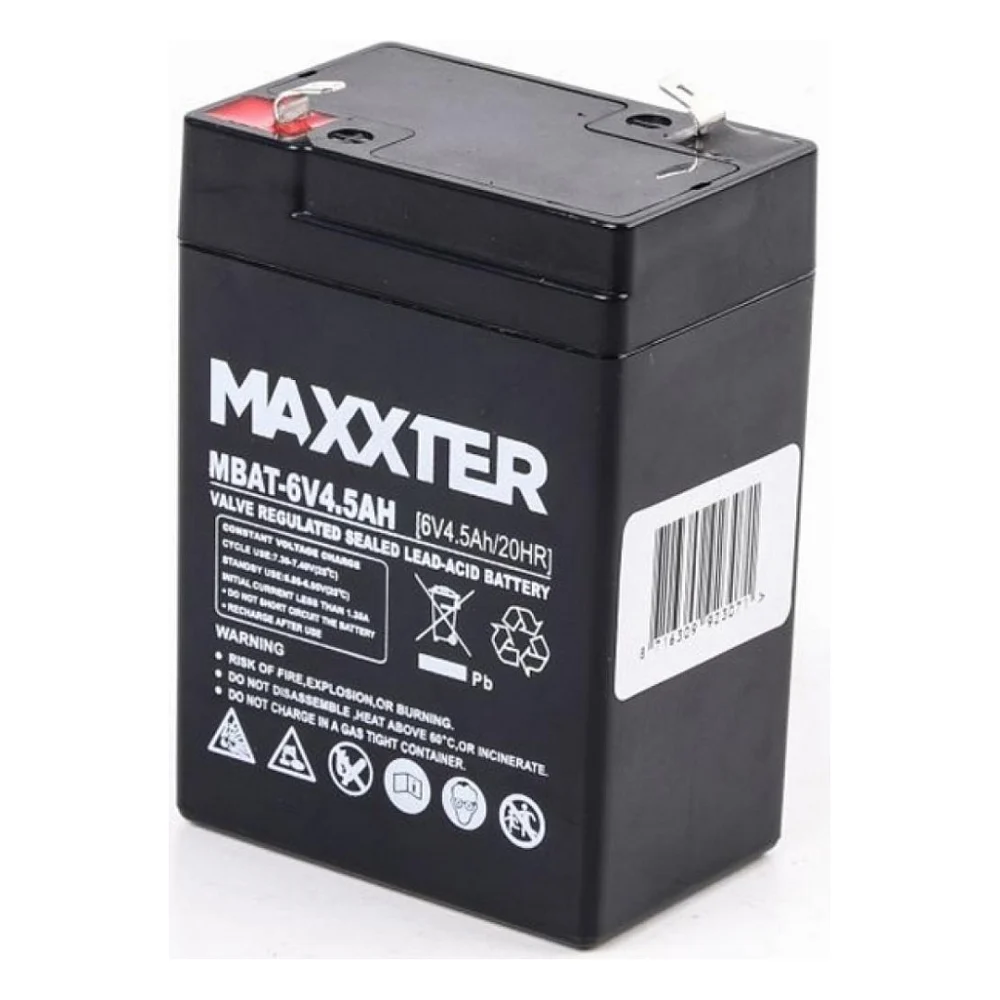 Батарея до ДБЖ Maxxter 6V 4.5Ah (MBAT-6V4.5AH)