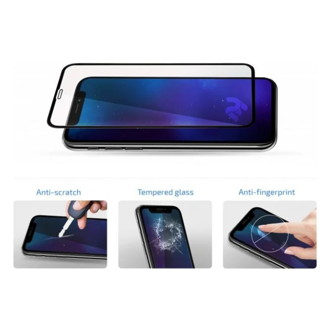 Скло захисне 2E Basic TECNO POP 2F (B1F) , 2.5D FCFG, black border (2E-TC-P2F-SMFCFG-BB) — фото 3