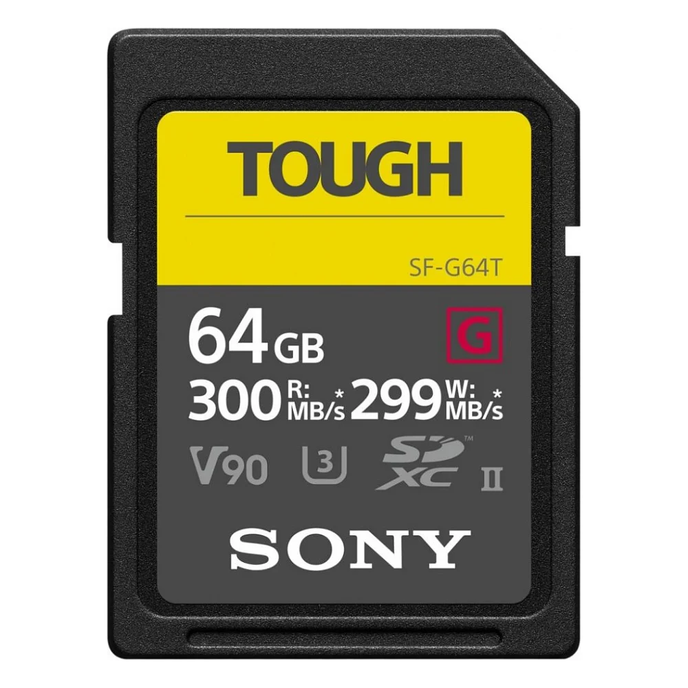Карта пам'яті Sony 64GB SDXC class 10 UHS-II U3 V90 Tough (SF64TG)