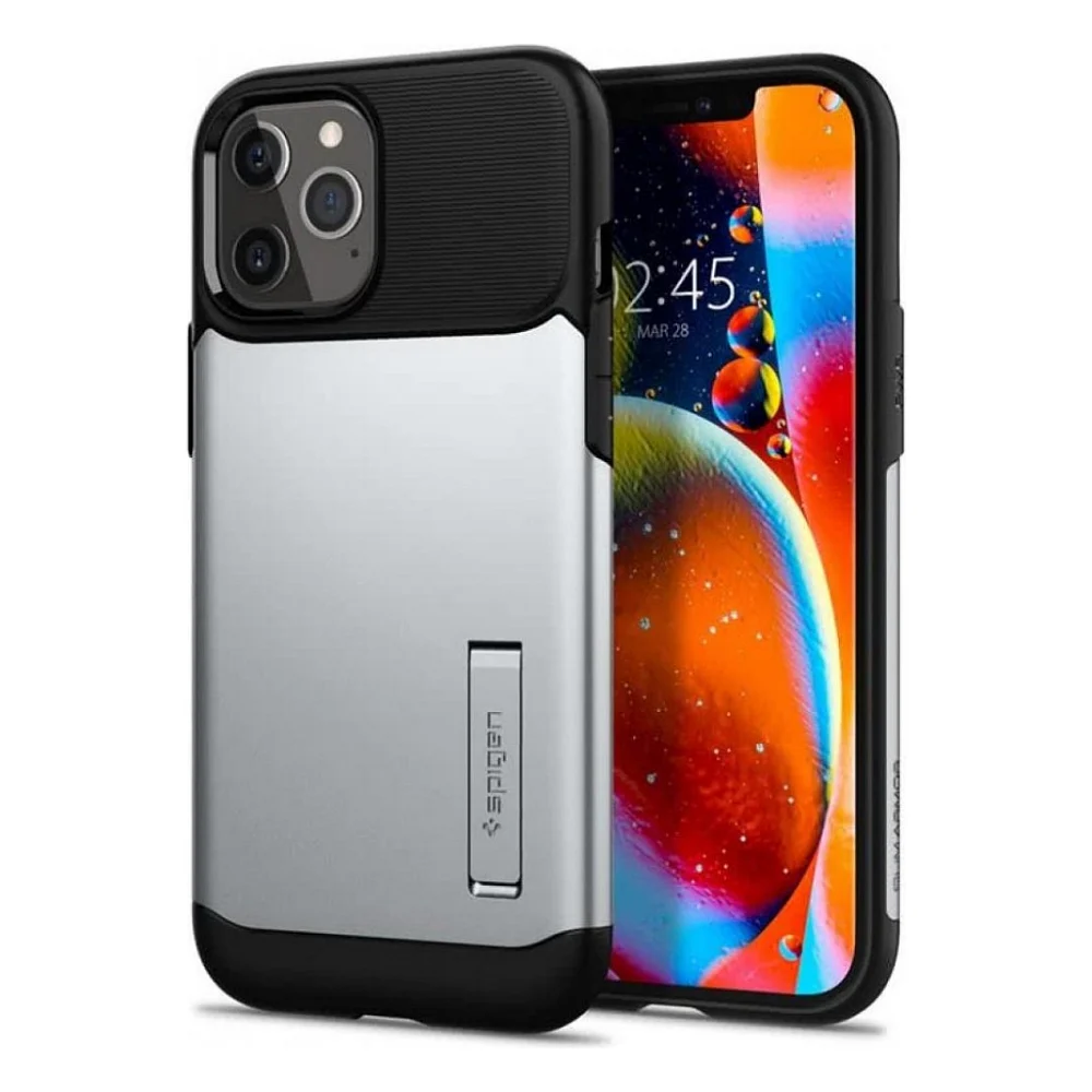 Чохол до моб. телефона Spigen iPhone 12 Pro Max Slim Armor, Satin Silver (ACS01482) — фото 7