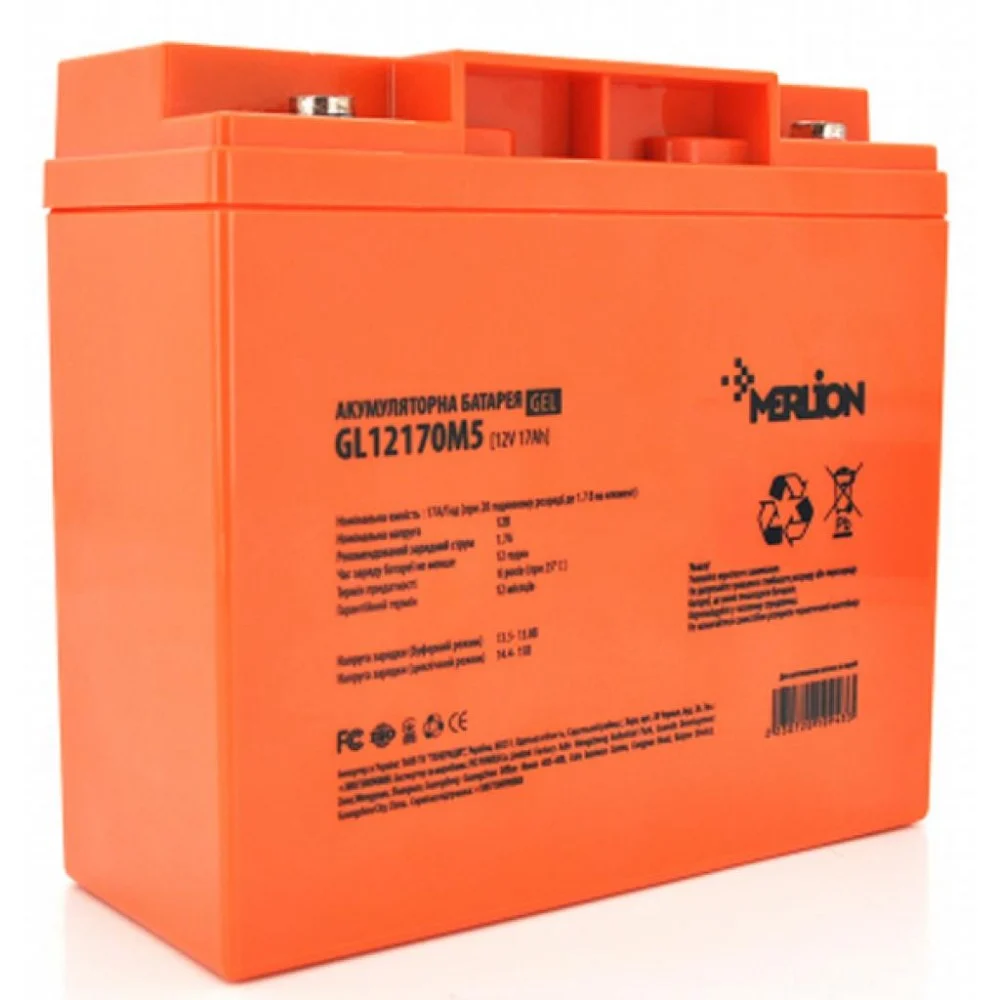 Батарея до ДБЖ Merlion GL12170M5 GEL, 12V-17Ah (GL12170M5)