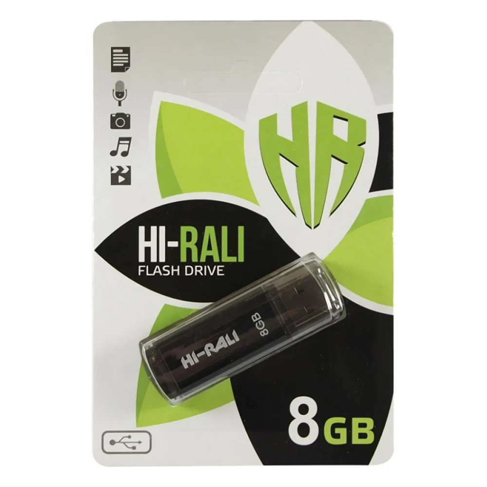 USB флеш накопичувач Hi-Rali 8GB Stark Series Black USB 2.0 (HI-8GBSTBK)