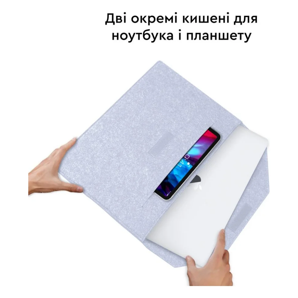 Чохол до ноутбука AirOn 15,6" Premium Grey (4822356710622) — фото 8