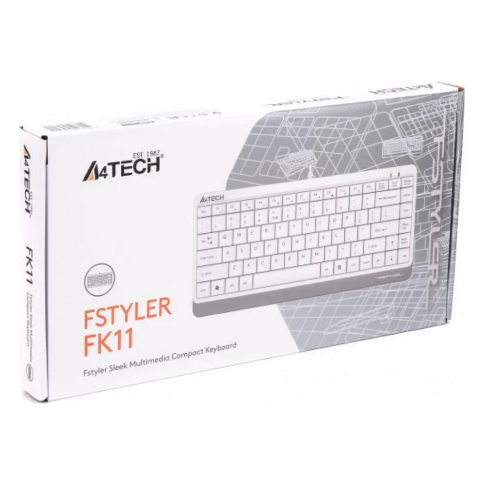 Клавіатура A4Tech FK11 Fstyler Compact Size USB White — фото 6
