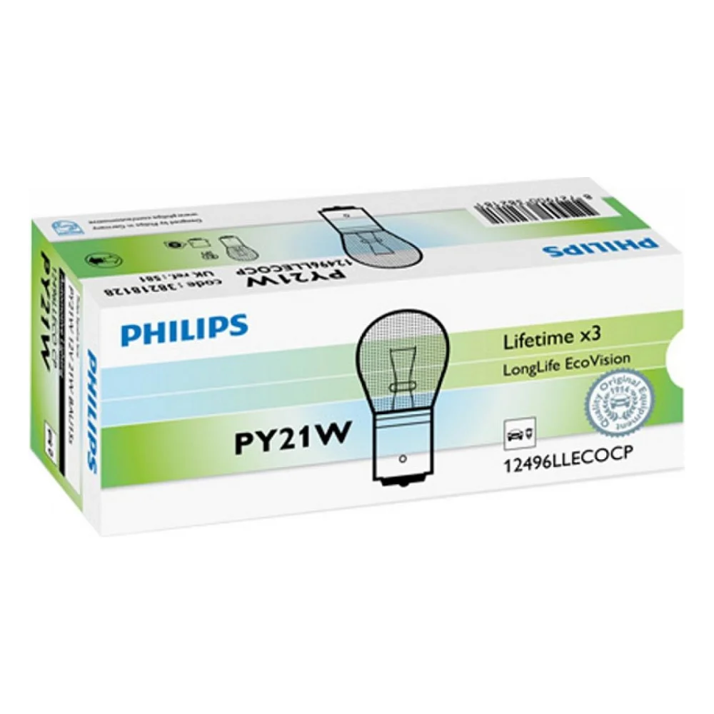 Автолампа Philips 21W (12496 LLECO CP) — фото 2