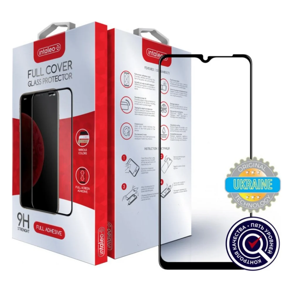 Скло захисне Intaleo Full Glue для Samsung A12 black (1283126509490)