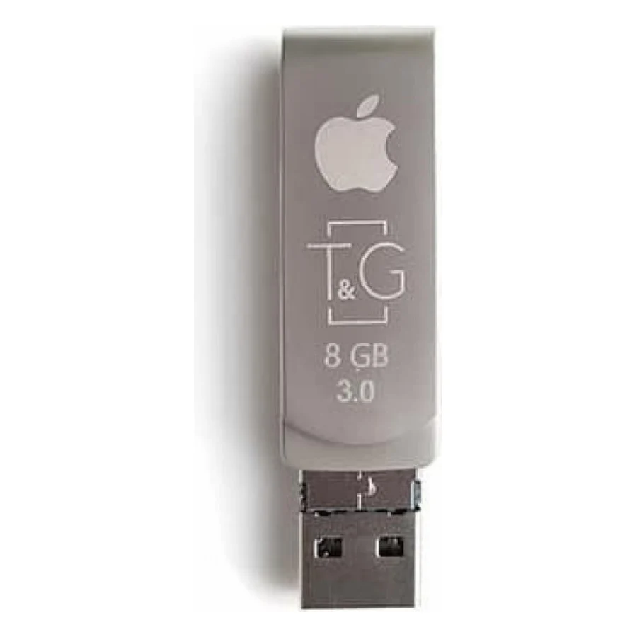 USB флеш накопичувач T&G 8GB 007 Metal Black USB 3.0/Lightning (TG007IOS-8G3) — фото 2