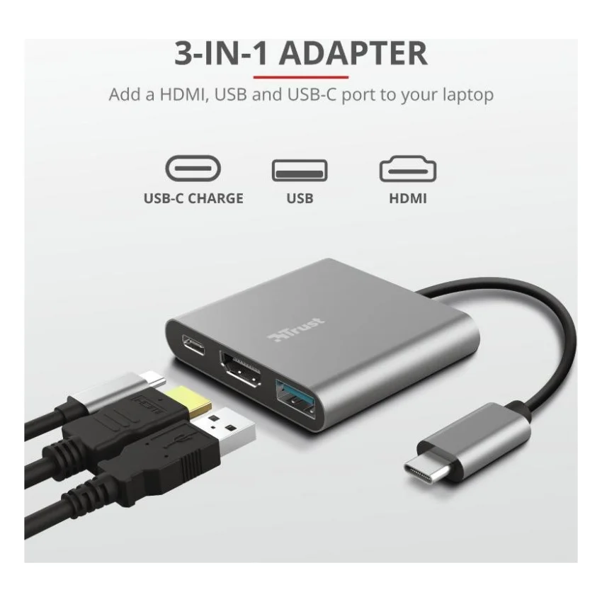 Концентратор Trust Dalyx 3-in-1 Multiport USB-C (23772) — фото 8