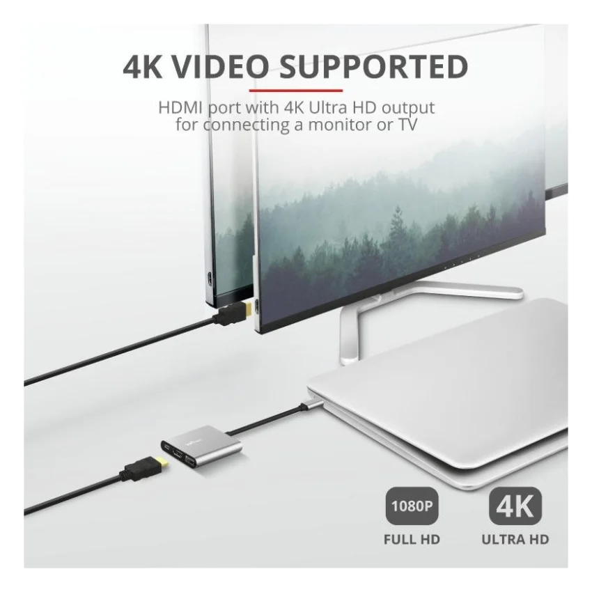 Концентратор Trust Dalyx 3-in-1 Multiport USB-C (23772) — фото 9