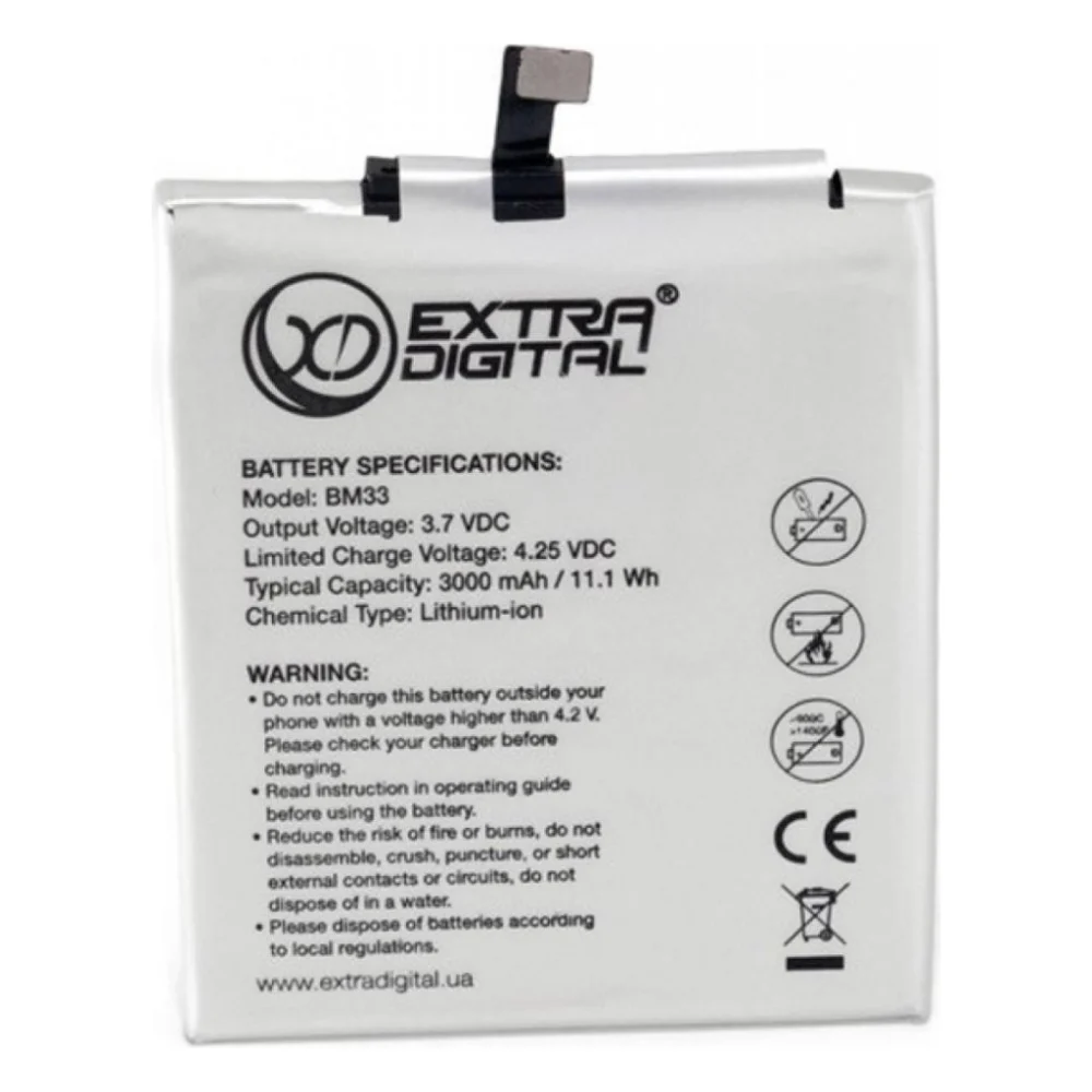Акумуляторна батарея для телефону Extradigital Xiaomi M4i (BM33) 3000 mAh (BMX6445)