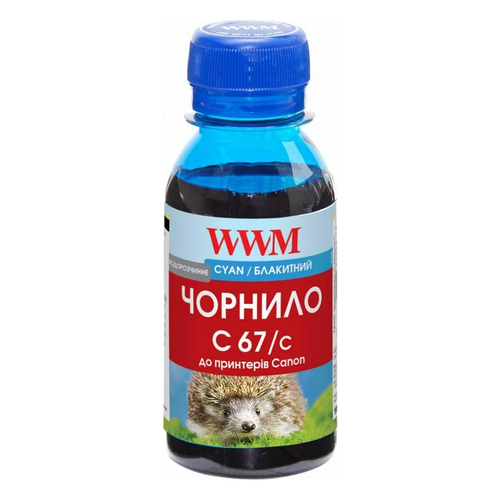 Чорнило WWM Canon PFI–107 100г Cyan PFI–107С (C67/C-2)