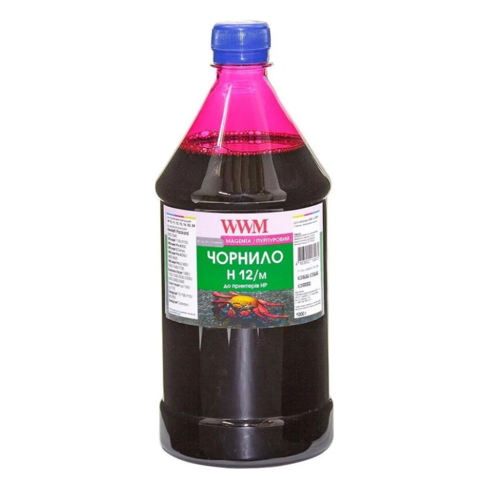 Чорнило WWM HP №10/11/82 1000г Magenta (H12/M-4)