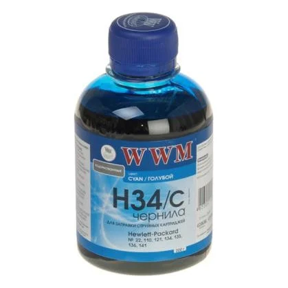 Чорнило WWM HP № 22/134/136 (8766/9361) cyan (H34/C)