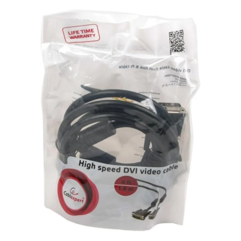 Кабель мультимедійний DVI to DVI 24+1pin, 1.8m Cablexpert (CC-DVI2-BK-6) — фото 3