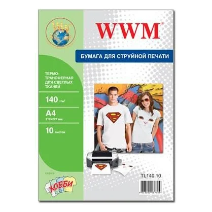 Папір WWM A4 Termotransfers/White (TL140.10)