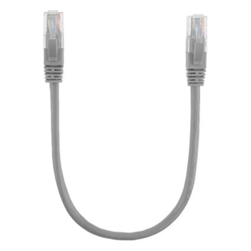 Патч-корд 0.3м, RJ-45, Cat.5e, CU, мідь, сірий Ritar (PCR-CU/0.3G / 01135)