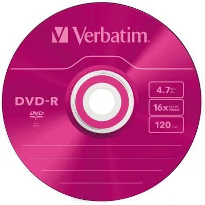 Диск DVD Verbatim 4.7Gb 16X Slim case 5 шт Color (43557) — фото 4