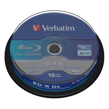 Диск BD Verbatim DL 50Gb 6x Cacke 10шт (43746)