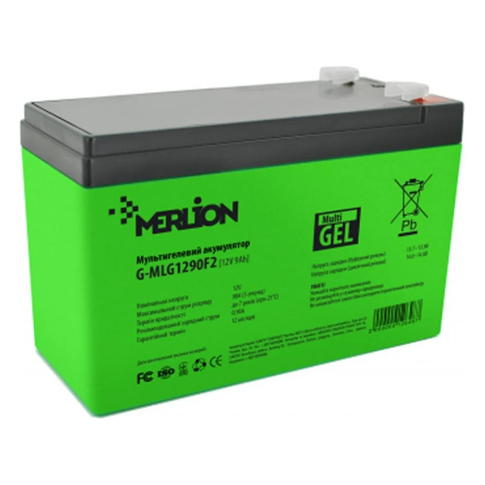 Батарея до ДБЖ Merlion 12V-9Ah Green (G-MLG1290F2)