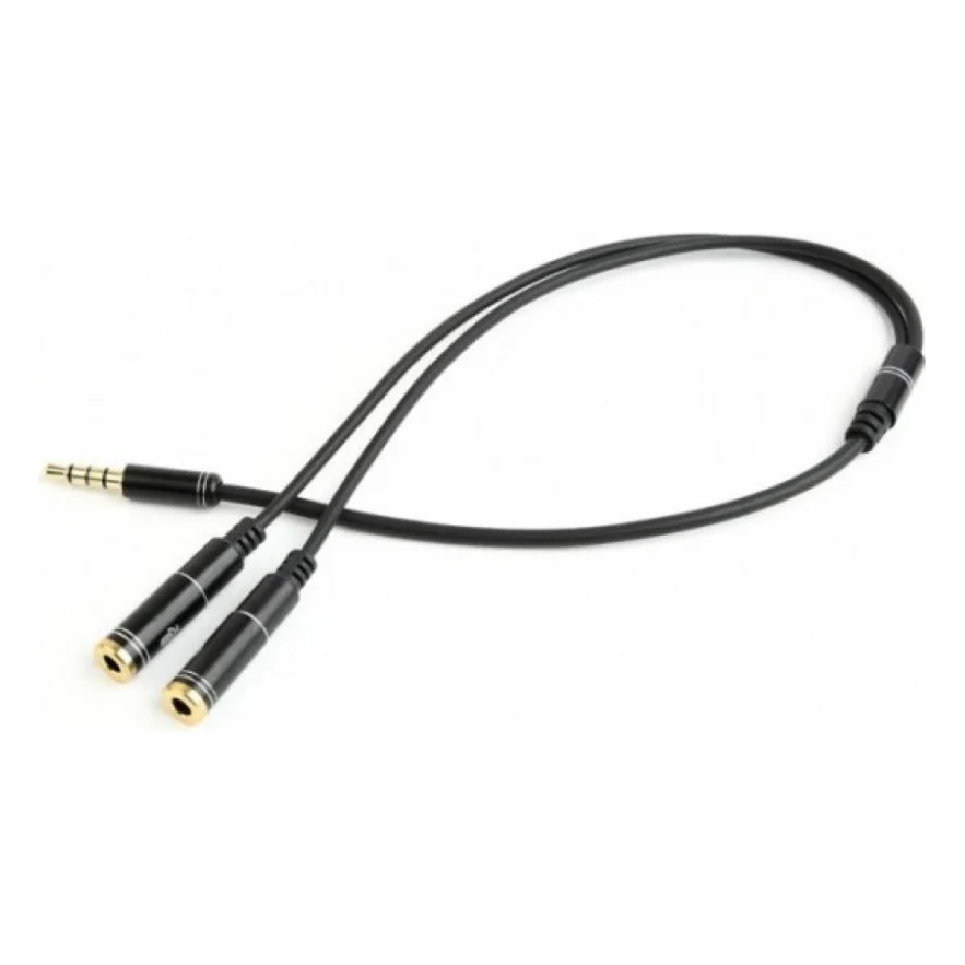 Кабель мультимедійний Jack 3.5mm M to 2 x Jack 3.5mm F (4pin) Cablexpert (CCA-417M)