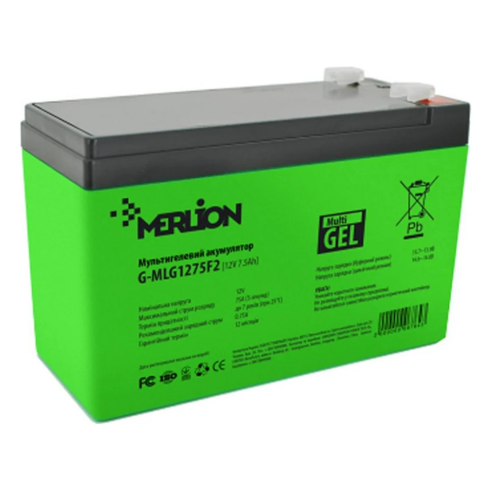 Батарея до ДБЖ Merlion 12V - 7.5Ah (G-MLG1275F2)