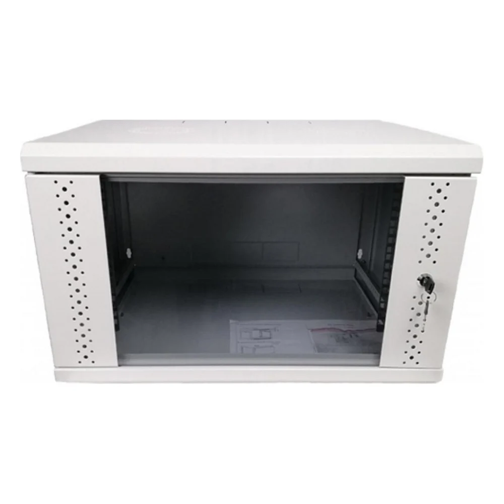 Шафа настінна Eserver 4U 19" 600х350х284 (Ш*Г*В), економ, скло, сіра (ES-Е435G)