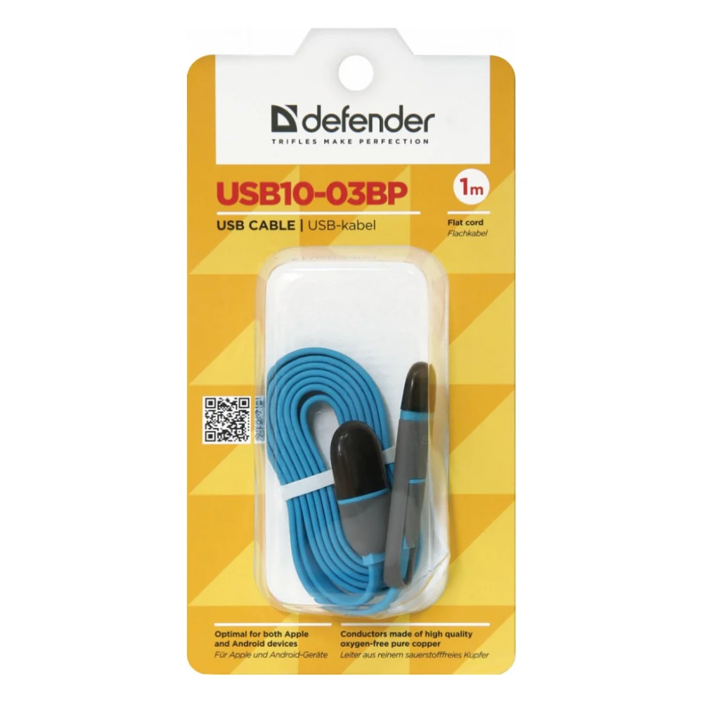 Дата кабель USB10-03BP USB - Micro USB/Lightning, blue, 1m Defender (87487) — фото 5