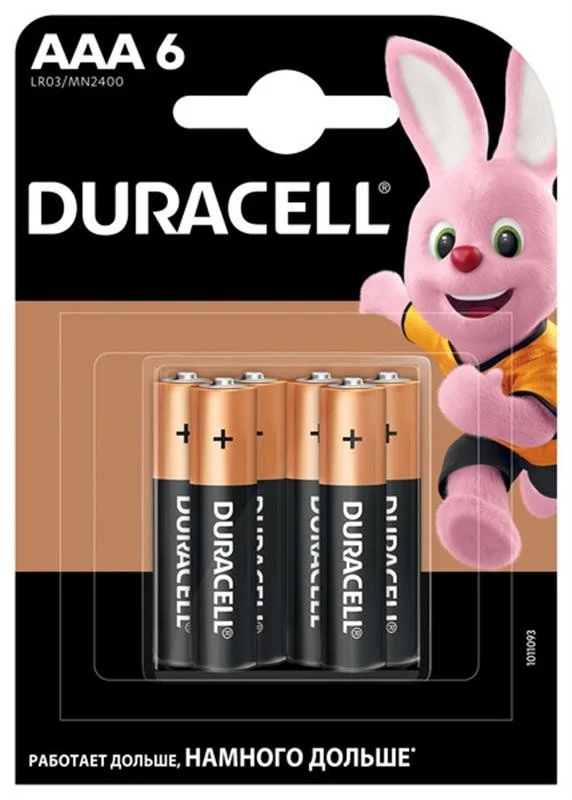 Батарейка Duracell Basic AAA/LR03 BL 6шт (81485017/81545427)