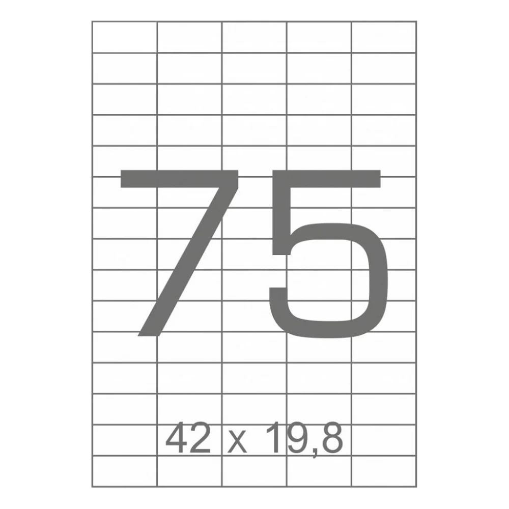 Етикетка самоклеюча Tama 42х19,8 (75 на листі) с/кл (100листів) (17797)
