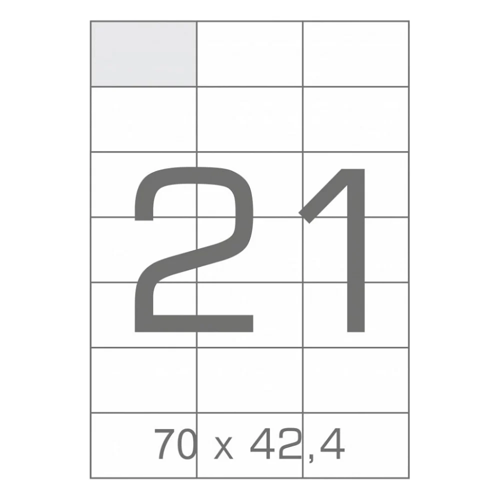 Етикетка самоклеюча Tama 70х42,4 (21 на листі) с/кл (100листів) (17806)