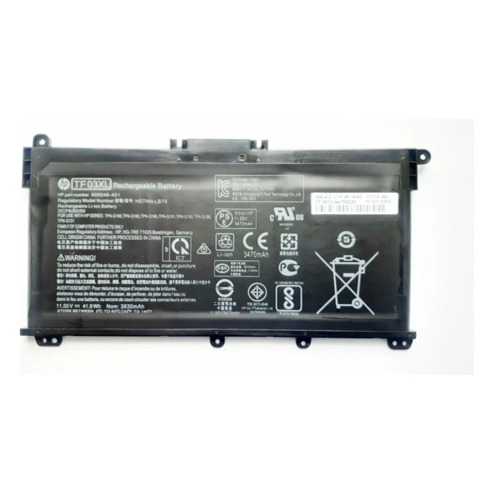 Акумулятор до ноутбука HP Pavilion 15-cd TF03XL, 3630mAh (41.9Wh), 3cell, 11.55V, Li-P (A47660)