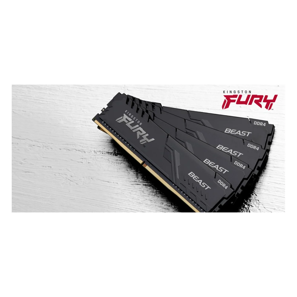 Модуль пам'яті для комп'ютера DDR4 4GB 2666 MHz Fury Beast Black Kingston Fury (ex.HyperX) (KF426C16BB/4) — фото 5