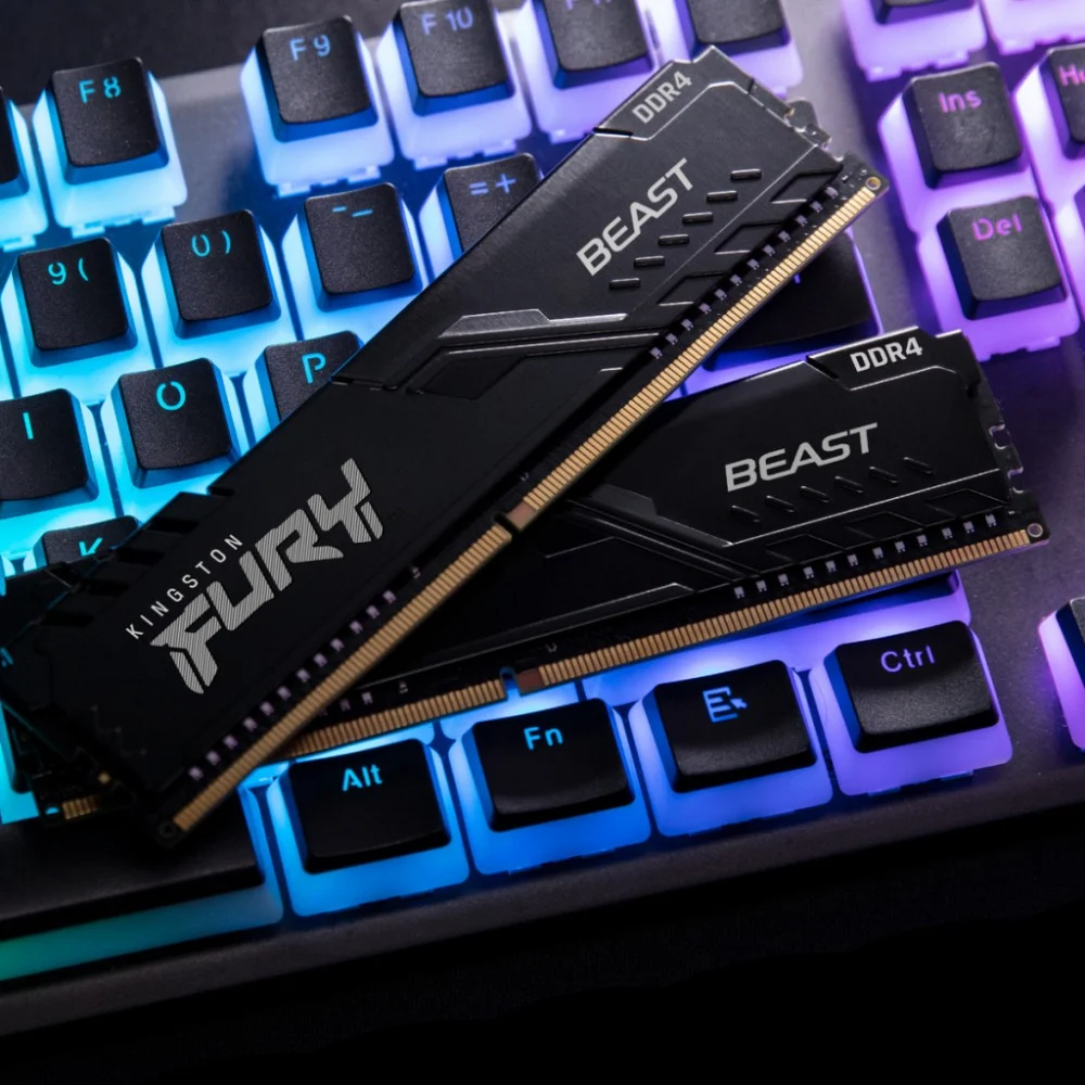 Модуль пам'яті для комп'ютера DDR4 8GB (2x4GB) 3200 MHz Fury Beast Black Kingston Fury (ex.HyperX) (KF432C16BBK2/8) — фото 9