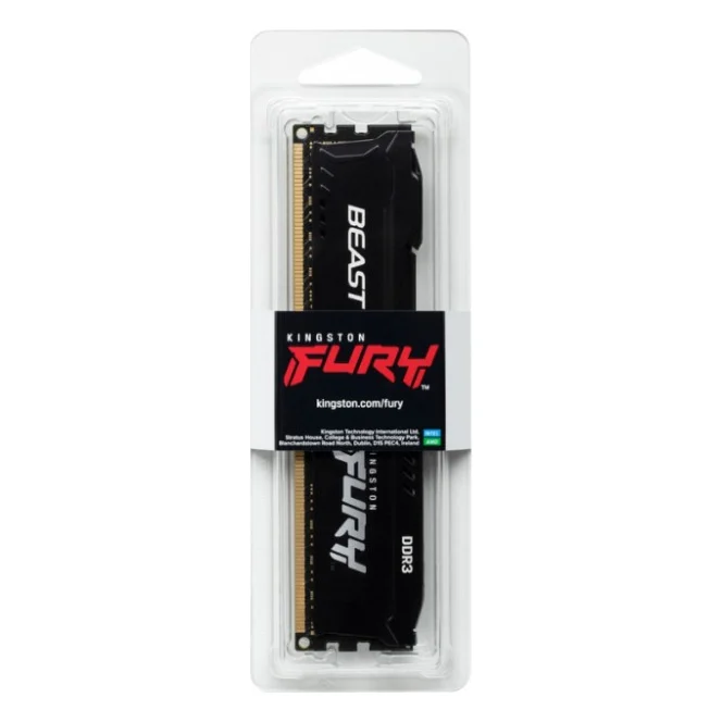 Модуль пам'яті для комп'ютера DDR3 8GB 1600 MHz Fury Beast Black Kingston Fury (ex.HyperX) (KF316C10BB/8) — фото 5