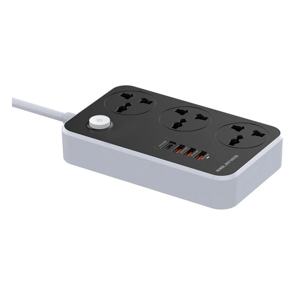 Мережевий фільтр живлення ColorWay CW-CHU34PDB, 3 розетки/4USB Black 2M (CW-CHU34PDB) — фото 6