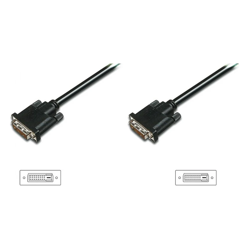 Кабель мультимедійний DVI-D to DVI-D 2.0m Digitus (AK-320108-020-S)