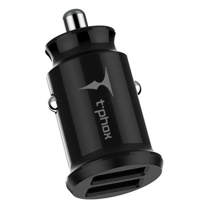 Автомобільний зарядний пристрій T-Phox Charger Set 2.4A Dual+Type-C cable 1.2m (Black) (T-S09 SET T B)
