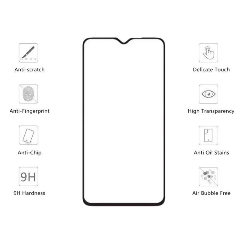 Скло захисне Drobak для ZTE Blade A7s 2020 Black (232322) — фото 2