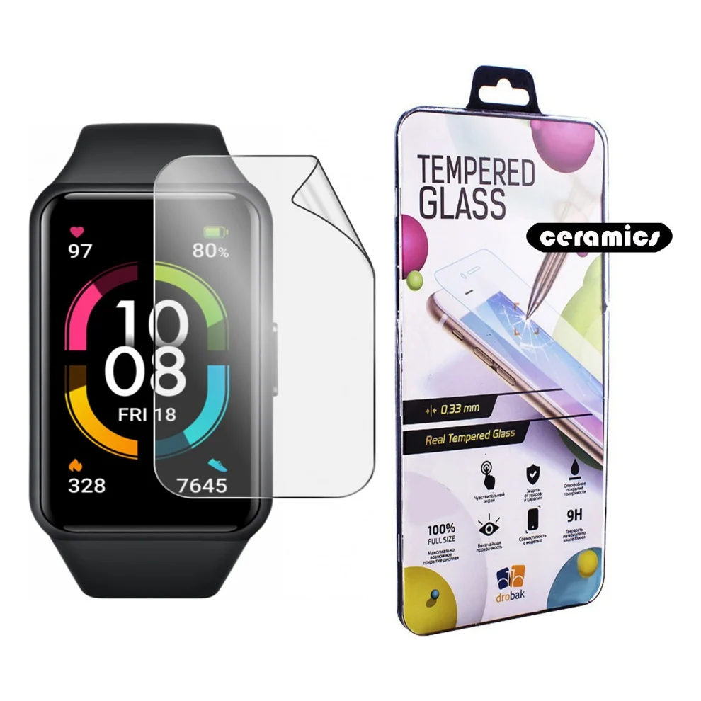 Скло захисне Drobak Ceramics для Honor Band 6 (2 шт) (313149)