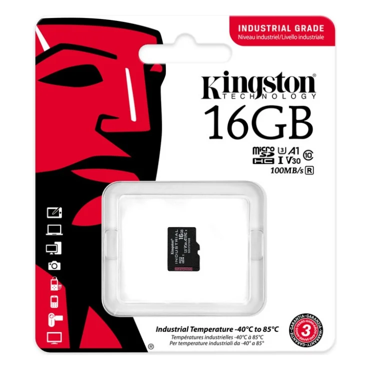 Карта пам'яті Kingston 16GB microSDHC class 10 UHS-I V30 A1 (SDCIT2/16GBSP) — фото 3