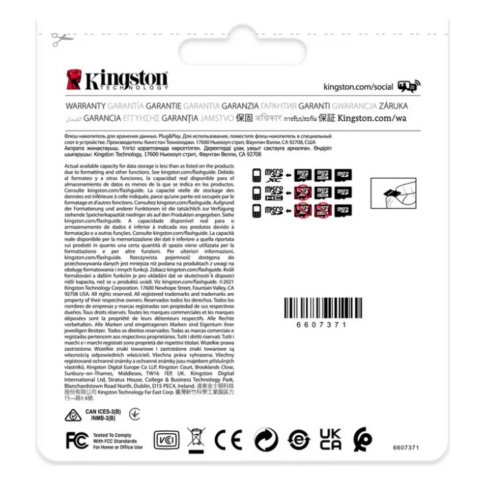 Карта пам'яті Kingston 16GB microSDHC class 10 UHS-I V30 A1 (SDCIT2/16GBSP) — фото 4