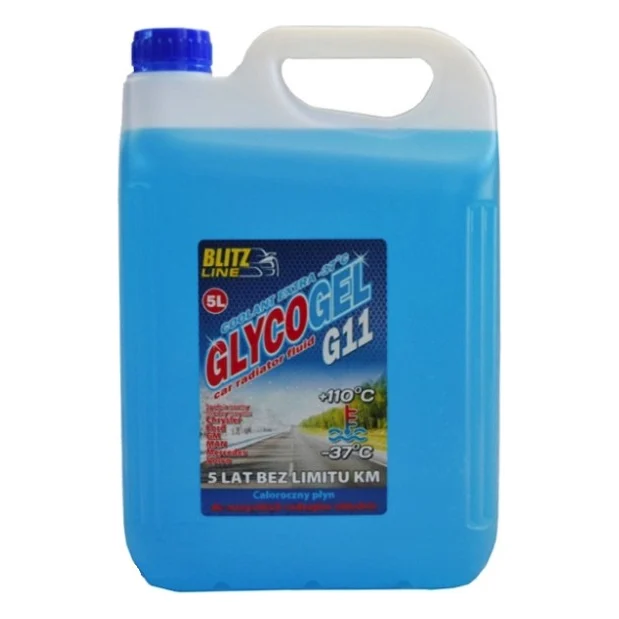 Антифриз Blitz Line Glycogel G11 ready-mix -37C син, 5л (5,5кг.) (26157)