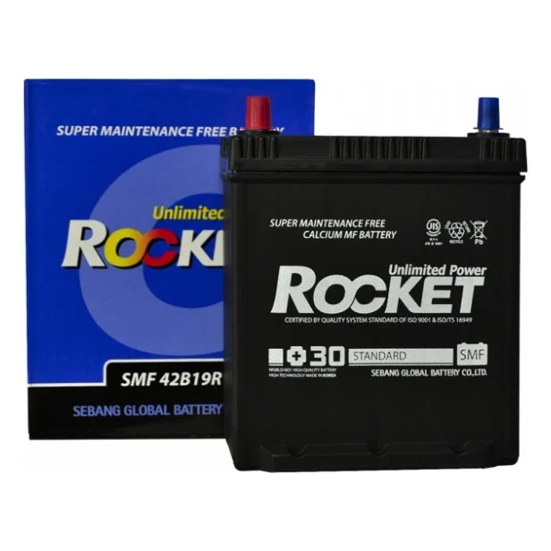 Акумулятор автомобільний ROCKET Japan 40Ah ТК (+/-) (340CCA) (д187*ш127*в225) (SMF 42B19R)