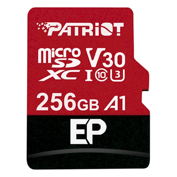 Карта пам'яті Patriot 256GB microSDXC class10 UHS-I/U3 (PEF256GEP31MCX)